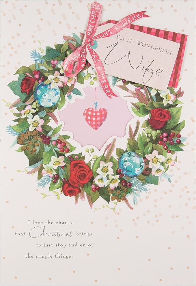 Hallmark Large Wife"Grateful" Christmas Card Amazon.co.uk Office Products