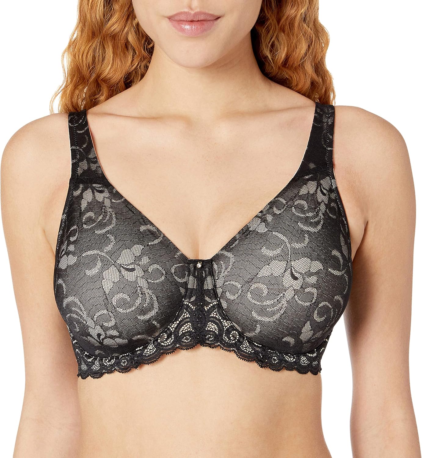 Lilyette by Bali Women's Beautiful Support Lace Minimizer at  Women’s Clothing store