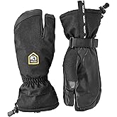 Hestra Unisex CZone Mountain 3-Finger Glove, Waterproof, Windproof Leather Alpine Ski Glove for Men & Women
