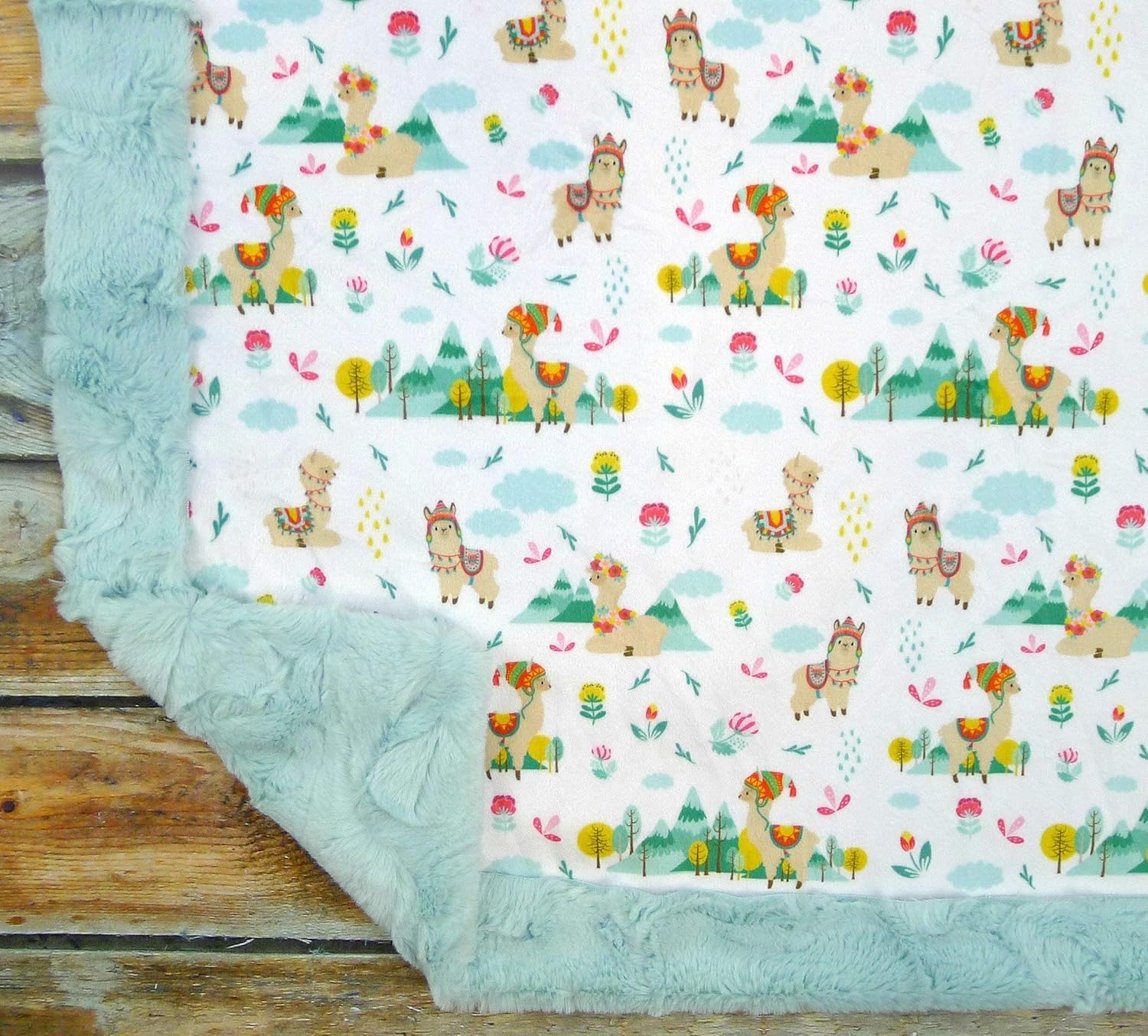 llama baby blanket
