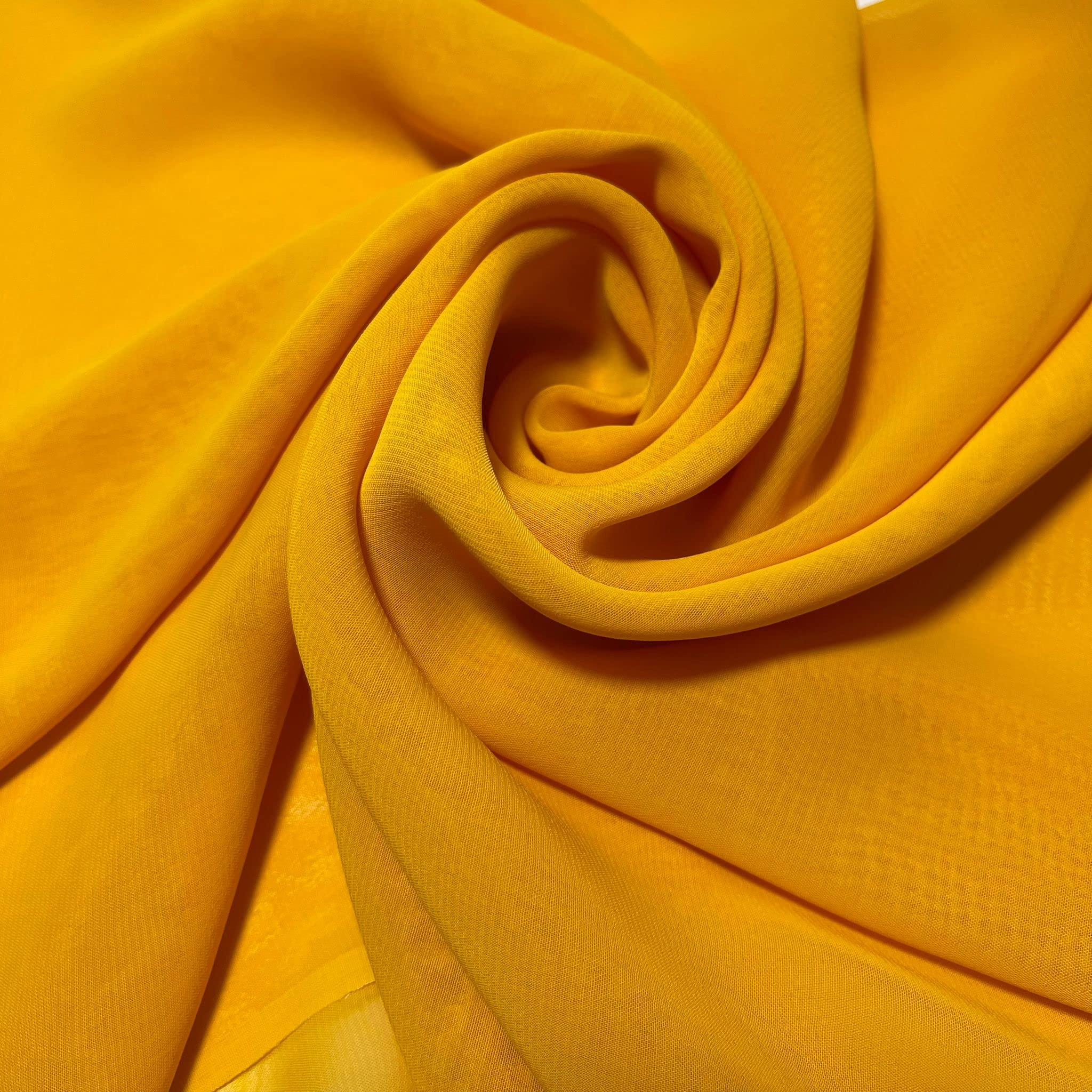 Chiffon Fabric Rustic Sheer 44" 112cm Bridal Wedding Party Decorations Backdrop Valance, DIY Decorations, Sheer, Drapery Sold by The Meter UK (2 Meter, Sunset Orange)