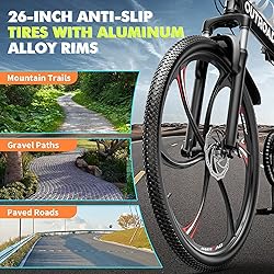 Max4out 26 Inch Folding Mountain Bike, 21 Speed