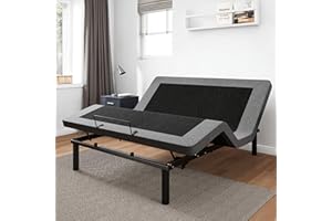 GOLDORO Queen Size Adjustable Bed Frame with Adjustable Legs, Electric Bed Base, Wireless Remote Control, Whisper Quiet Durable Motor, Independent Head and Foot Incline, Padded Edge