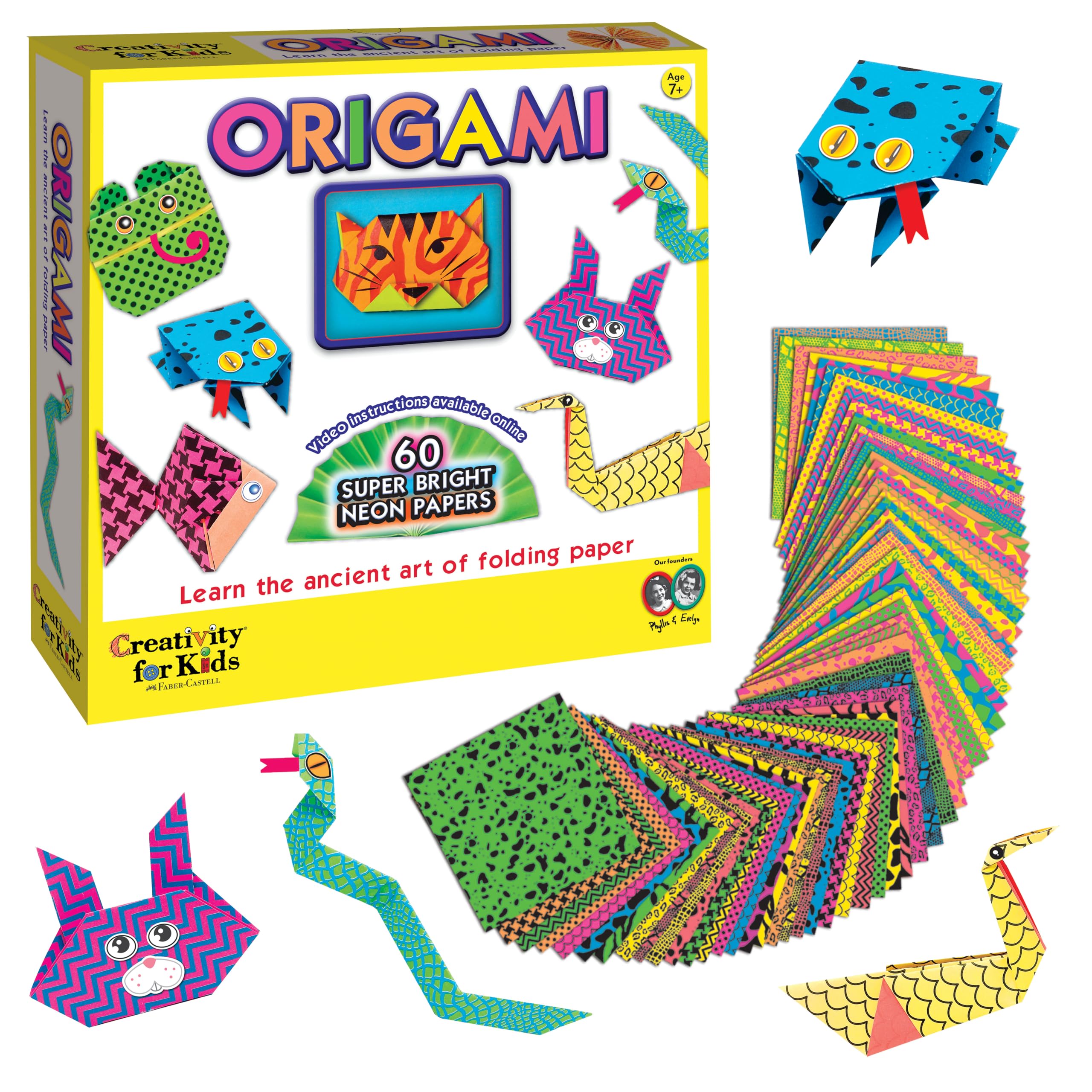 Creativity for Kids Set - Children's Neon Origami Craft Kit