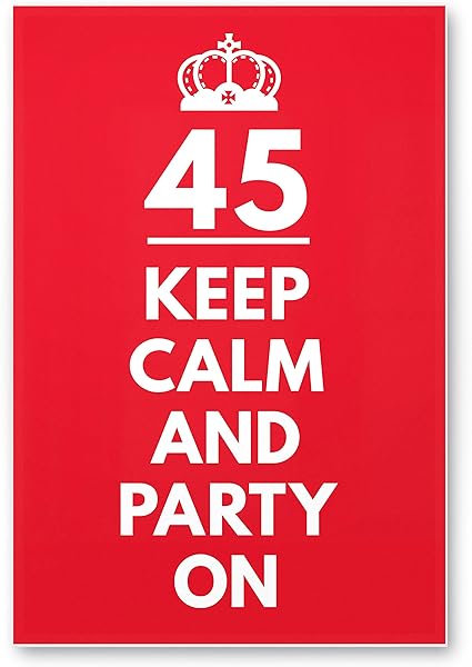 Grazie Kcdl 45 Anni Keep Calm Party On Targa In Plastica Idea Regalo Per 45 Compleanno Idea Regalo Di Compleanno 55 E 40 Compleanno Amazon It Casa E Cucina