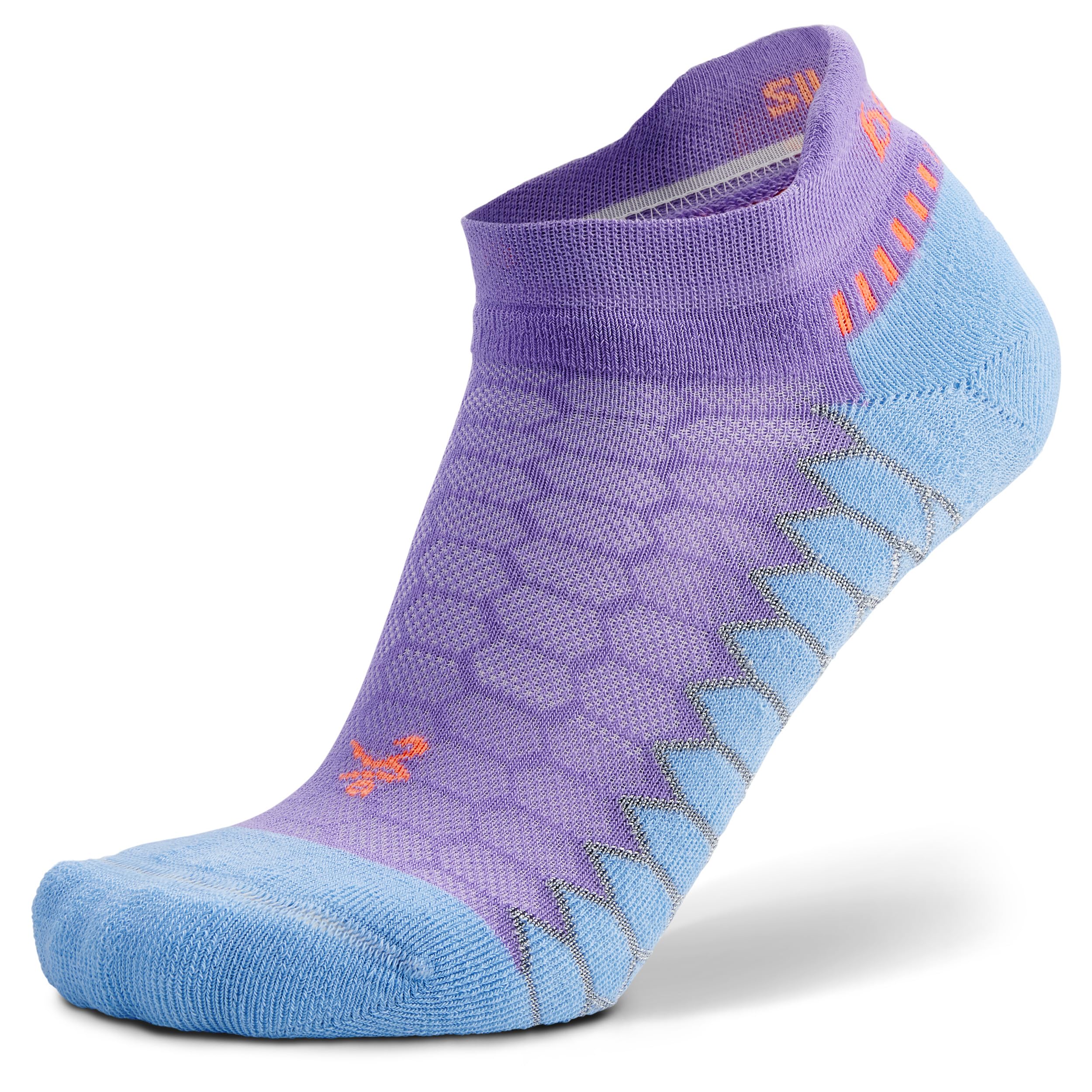 Photo 1 of Balega Unisex Adult Silver Compression Fit Performance No Show Athletic Running Socks (1 Pair), Lavender, Small