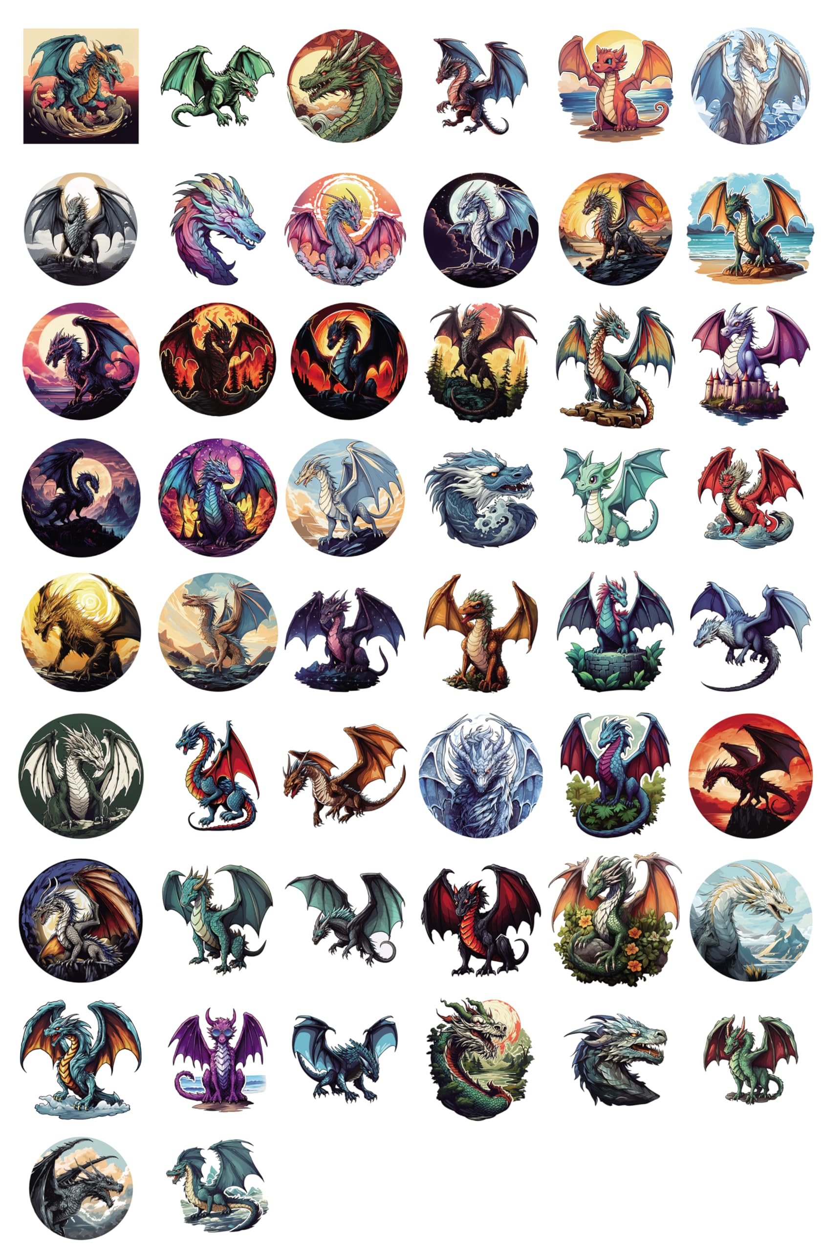 Red Dragon Rally Stickers Mua 100 Pack Dragon Stickers (Large Size), Dragon Graphic Decal Sticker ...