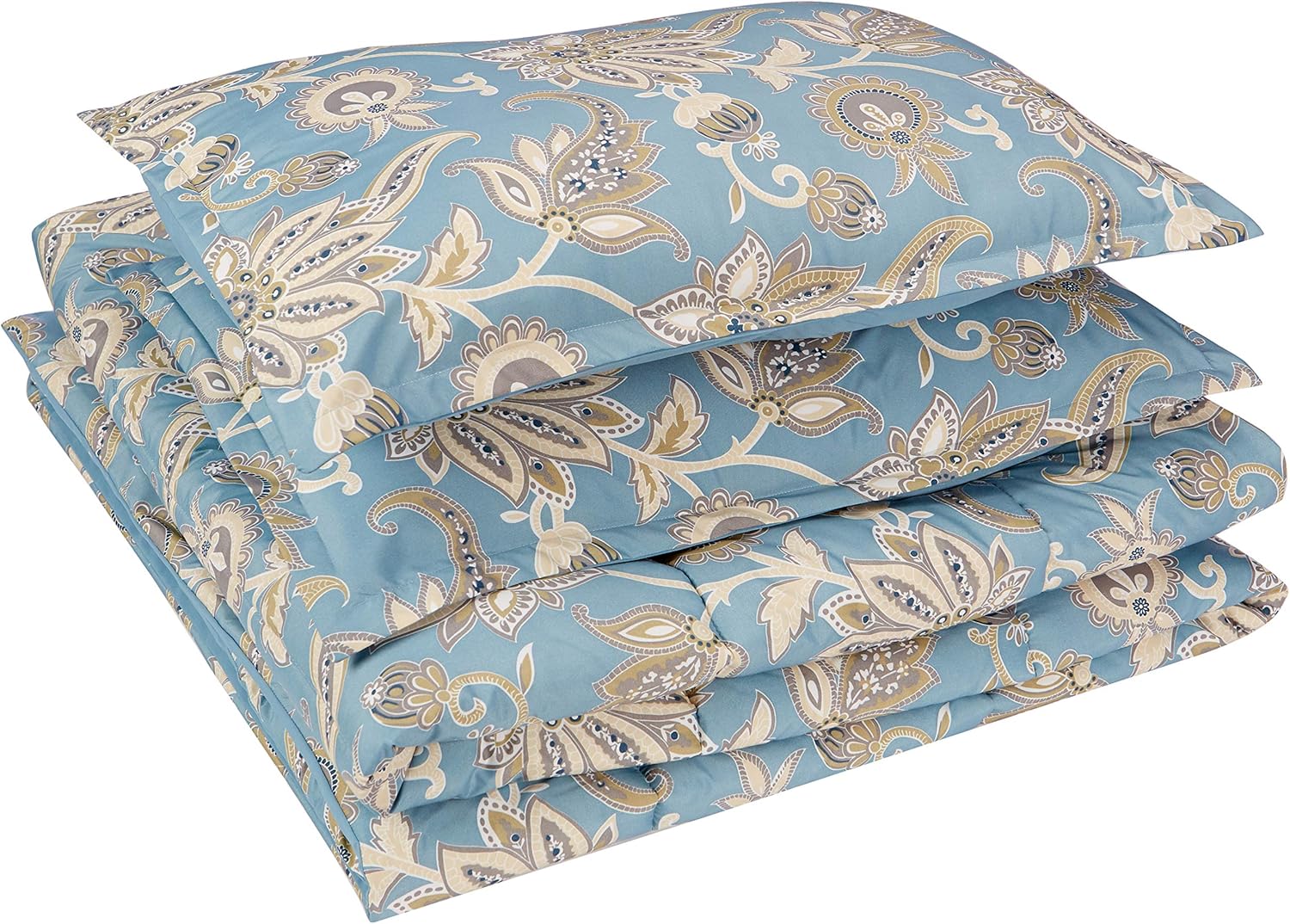 Basics Comforter Set, King, Blush, Microfiber, Ultra-Soft: Home & Kitchen