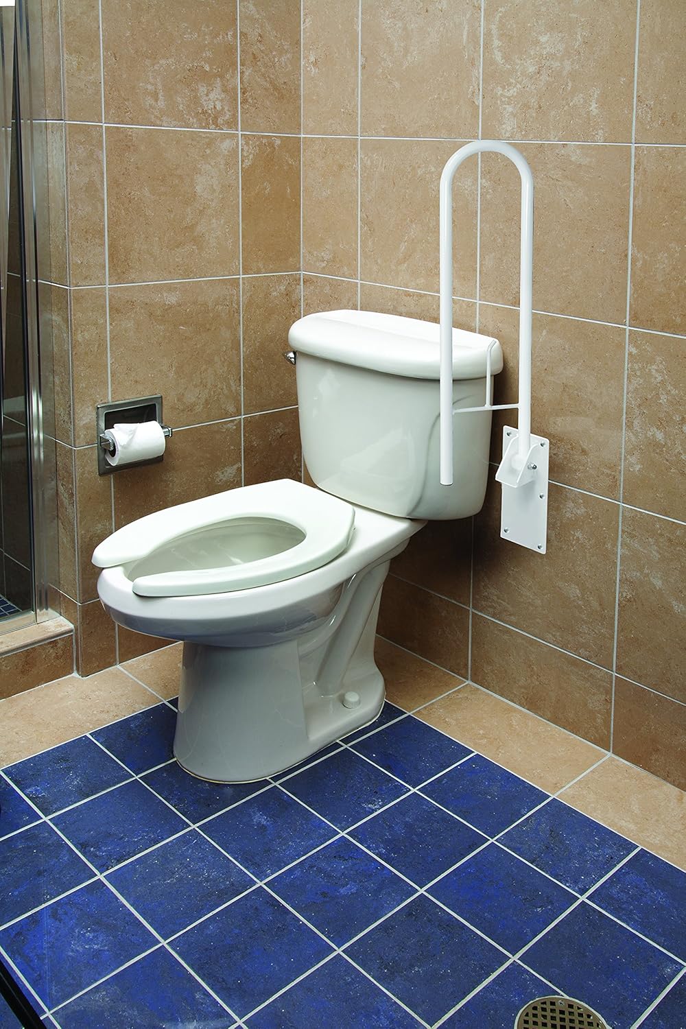 HealthSmart Fold Away Grab Bar Handrail Shower Safety Rail, White: Health & Personal Care
