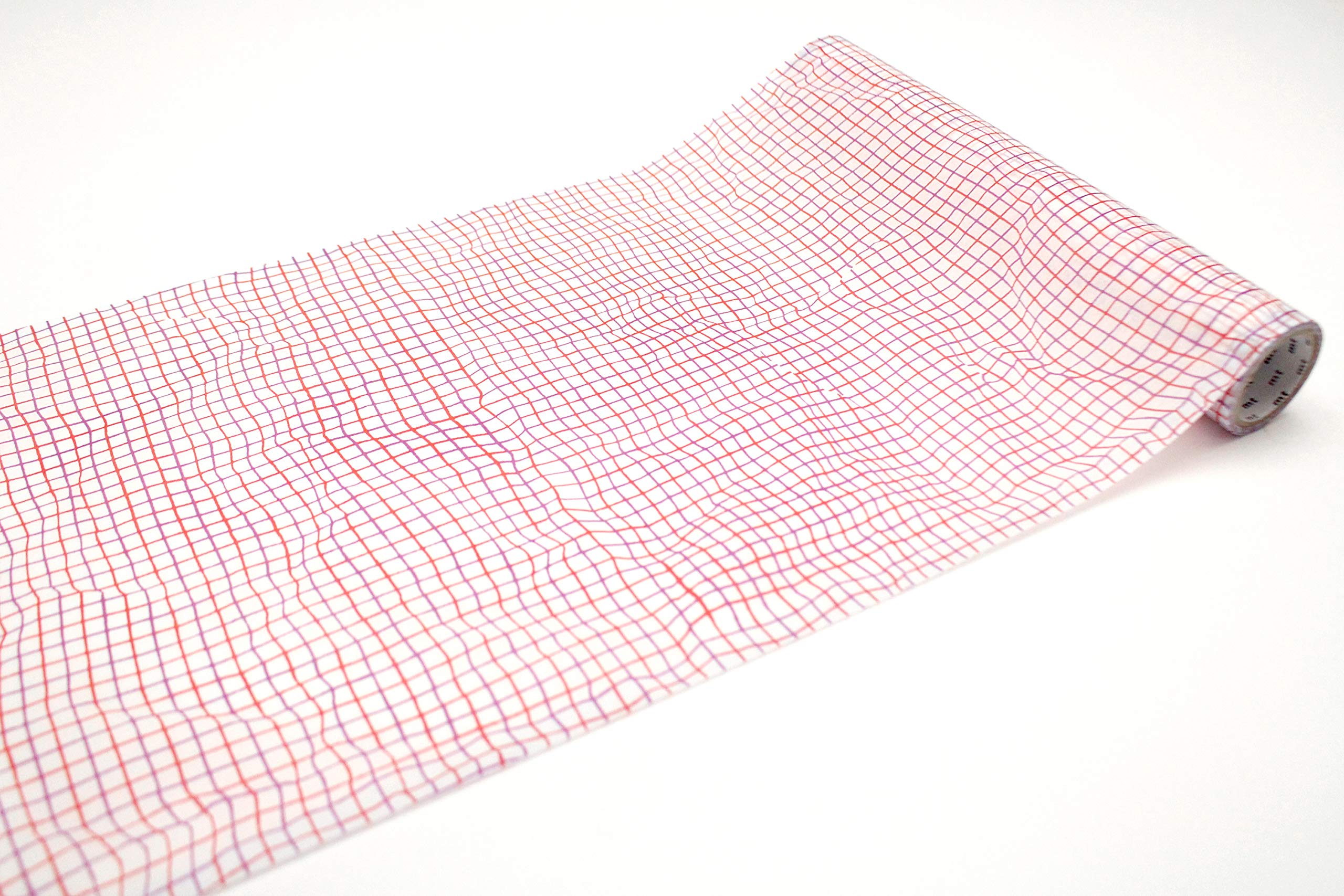 mt wrap Wrinkled Grid red Gift wrap 230mm x 5m