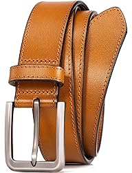 WOLFANT Men's 35mm Dress Casual Belt,100% Italian