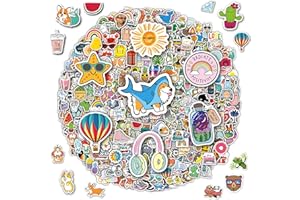 SYCARON 400 PCS Sticker Pack, Waterproof Mixed Stickers Funny Cute Animal Vinyl Stickers Pack Decals for Water Bottle, Laptop
