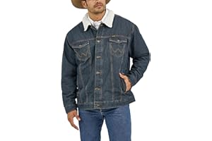 Wrangler Men's Cowboy Cut Western Lined Denim Jacket, Rustic, Medium