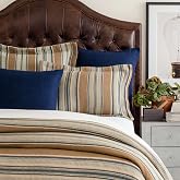 Pine Cone Hill Blue Heron Blue Stripe Cotton Blanket, King