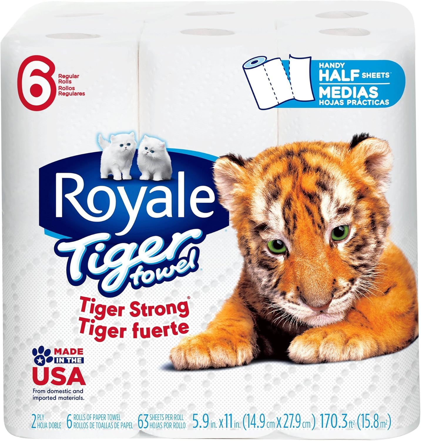 Royale Tiger Paper Towels ChooseASize 2 Ply, Regular