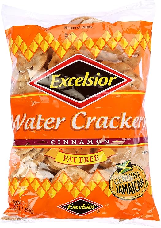 Excelsior Jamaican Water Crackers Cinnamon (Family Pack of 10) KA