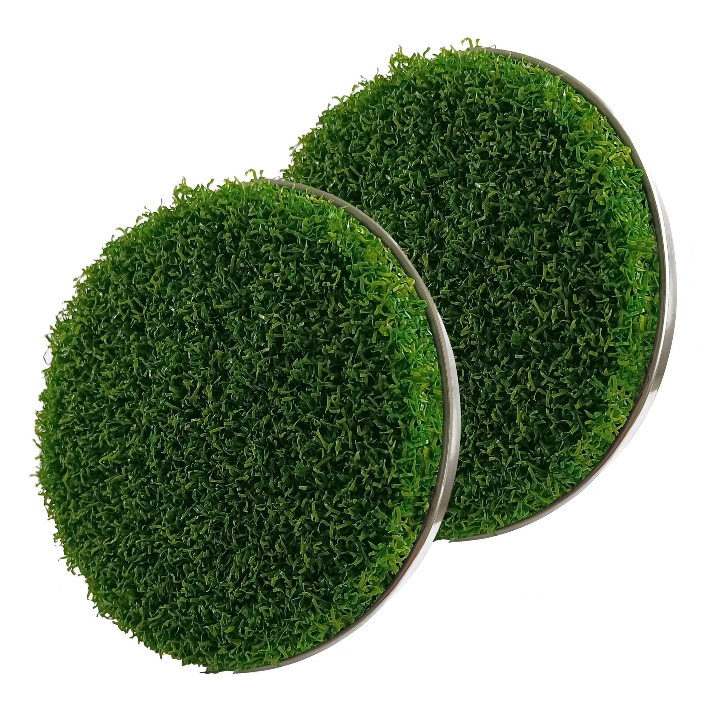 Photo 1 of Golf Hole Cup Putting Green for Backyard Practice Putting Green Hole Simulated Lawn and Metal Base(2 Pieces)