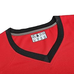 Pullonsy Men's Women's Red Football Jerseys for