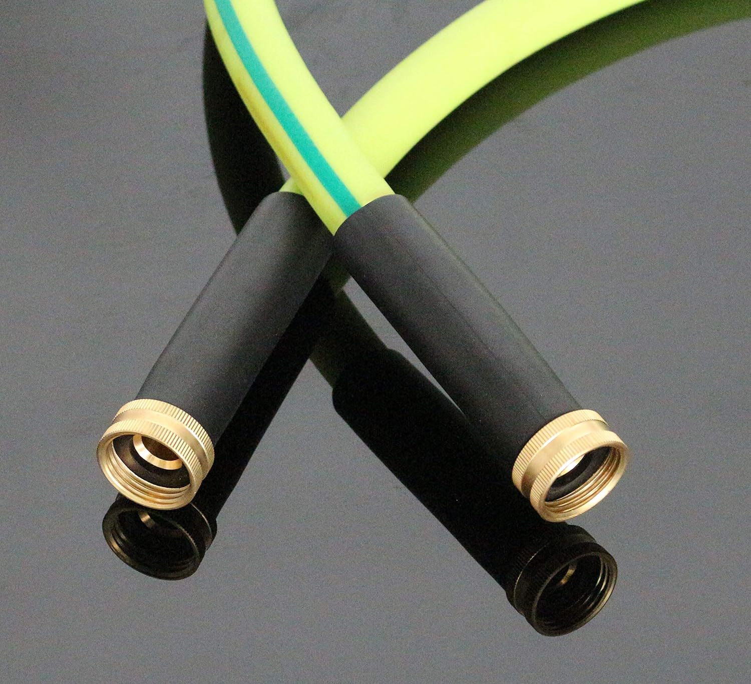 Double Female Connectors Garden Hose 5/8 Inch x3 FT. Working Under -4°F, Light Weight and Coils Easily, Abrasion Resistant, Extreme All Weather Flexibility (3FT-Female to Female) : Garden & Outdoor
