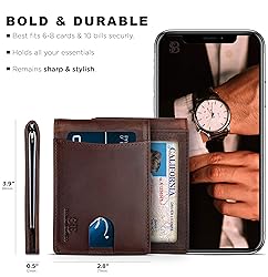 SERMAN BRANDS RFID Blocking Slim Bifold Genuine