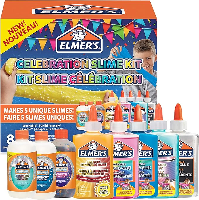 Elmer’s Celebration Slime Kit Slime Supplies Include Assorted Magical