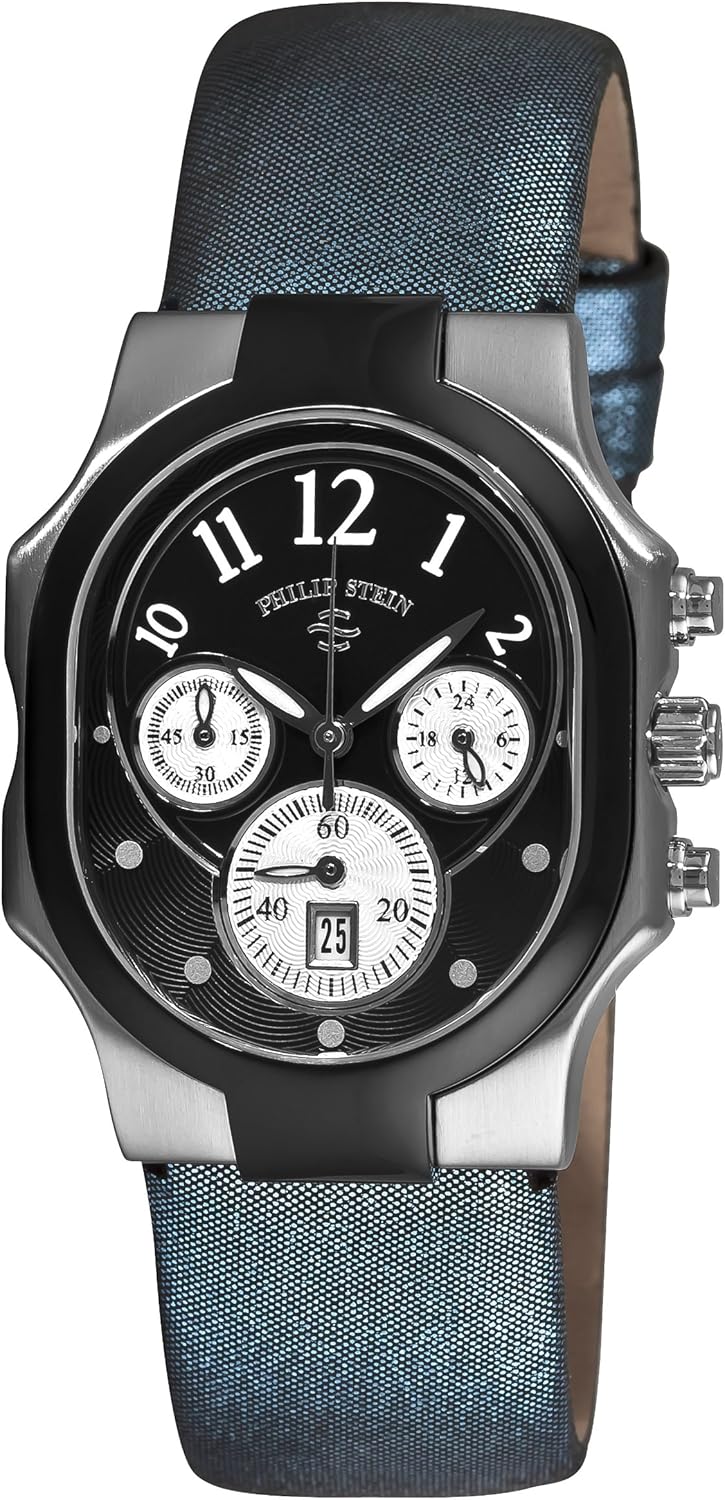 Philip Stein Signature Classic Chrono Ladies Navy Strap Watch 22TbFb