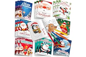 24pcs Christmas Coloring Books, Christmas Coloring Books Bulk Xmas Activity Books Bulk, 12 Christmas Party Color Pencils for 