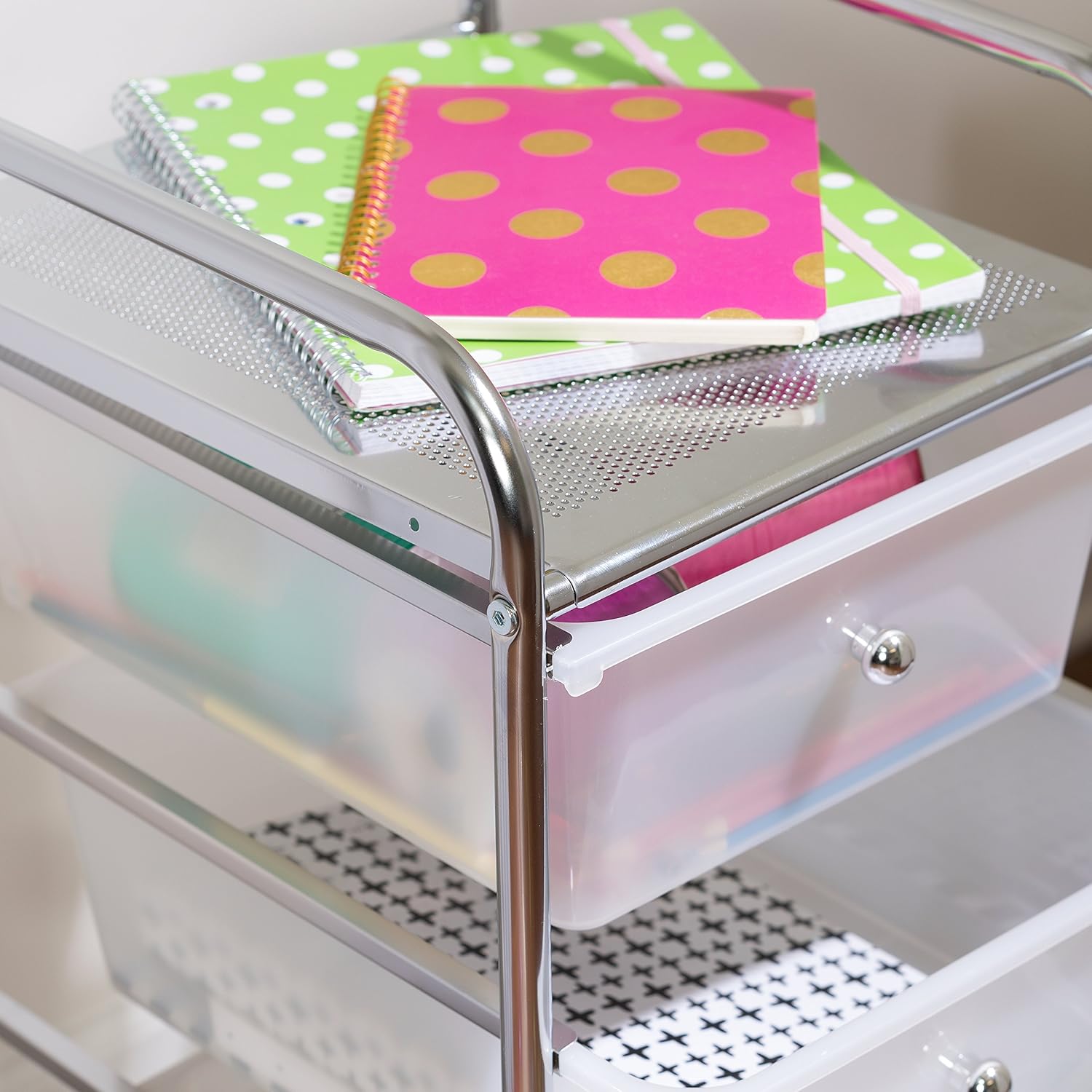Honey-Can-Do 3-Drawer Plastic Storage Cart on Wheels: Home & Kitchen