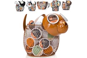 Made Easy Kit K-Cup Countertop Sculpture Holder for Keurig K-cup Coffee Pods, Tea Bags, Creamers (Dog - Brown)
