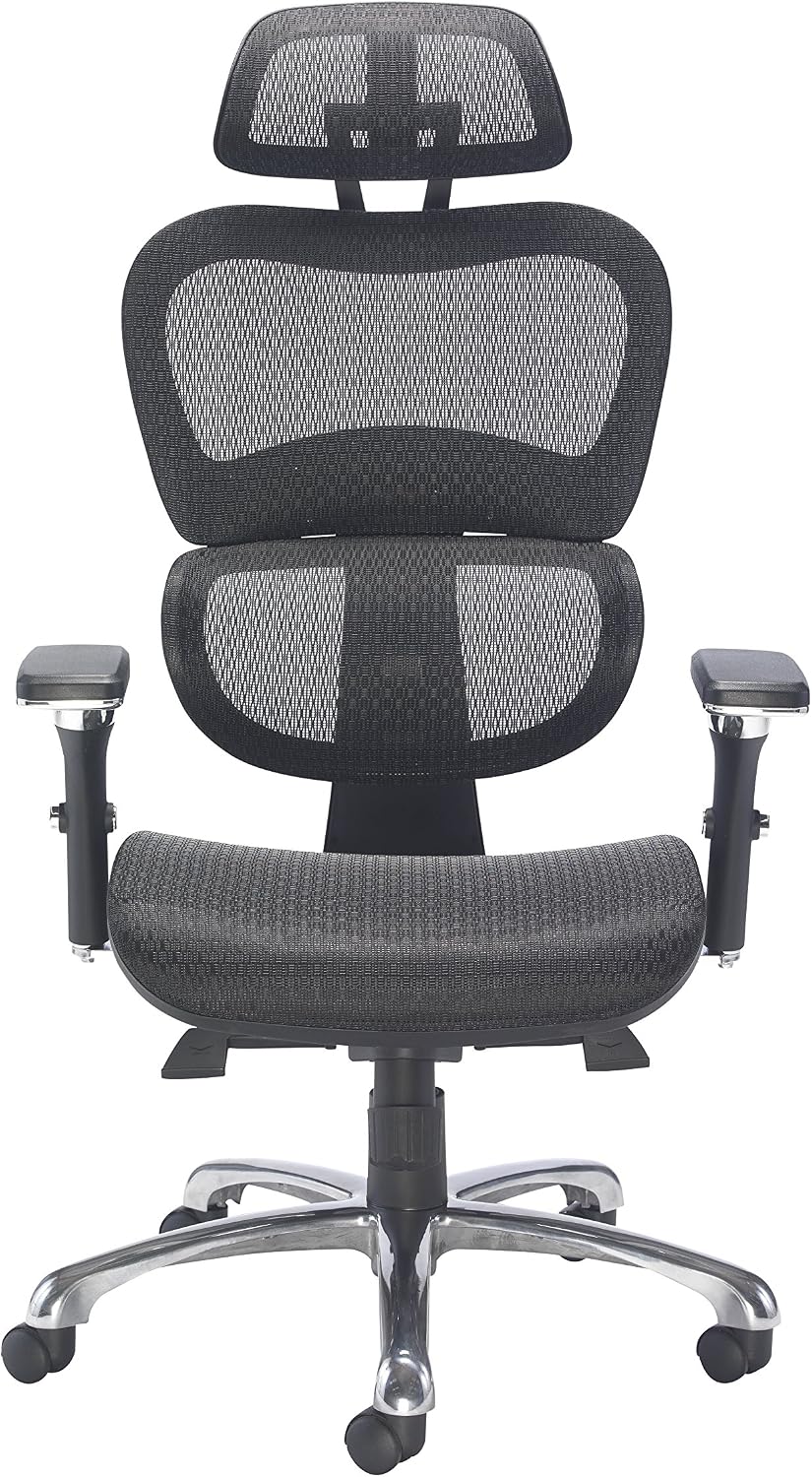 Office Hippo Ergonomic Chair Office, Office Chair with Back Support, Office Chair with Arms, Mesh, Swivel, Black - Image 3