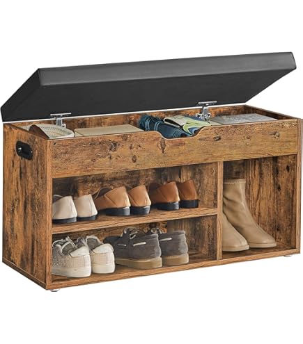 Panchetta Porta Scarpe Con Cubby In Legno Kings Brand, Finitura Bianca, 3 Scomparti Per Scarpe, Anche Come Contenitore Per Ceste E Libri, Dimensioni 90x30x46 Cm, Facile Da Montare