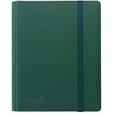 Vault X 9 Pocket Strap Trading Card Binder 360 Cards Exo-Tec (Green) | Holds 360 standard-size TCG cards in 20 side-loading 9-pocket pages. Padded, water-resistant Exo-Tec cover.