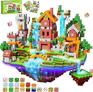 COOLJOYA Magnetische Bausteine - Magnetbausteine Magnetspielzeug,150 Teile Magnetische Bauwelt Spielzeug Magnetblöcke für Kinder ab 3-10 Jahre Verstaubare,Geschenke Kinder,Baue Mine Magnet Welt
