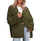 PRETTYGARDEN Women's 2026 Oversized Cardigan Sweaters Trendy Chunky Knit Long Sleeve V Neck Button Down Fall Winter Outfits