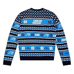 FOCO Carolina Panthers NFL Big Logo Ugly Sweater
