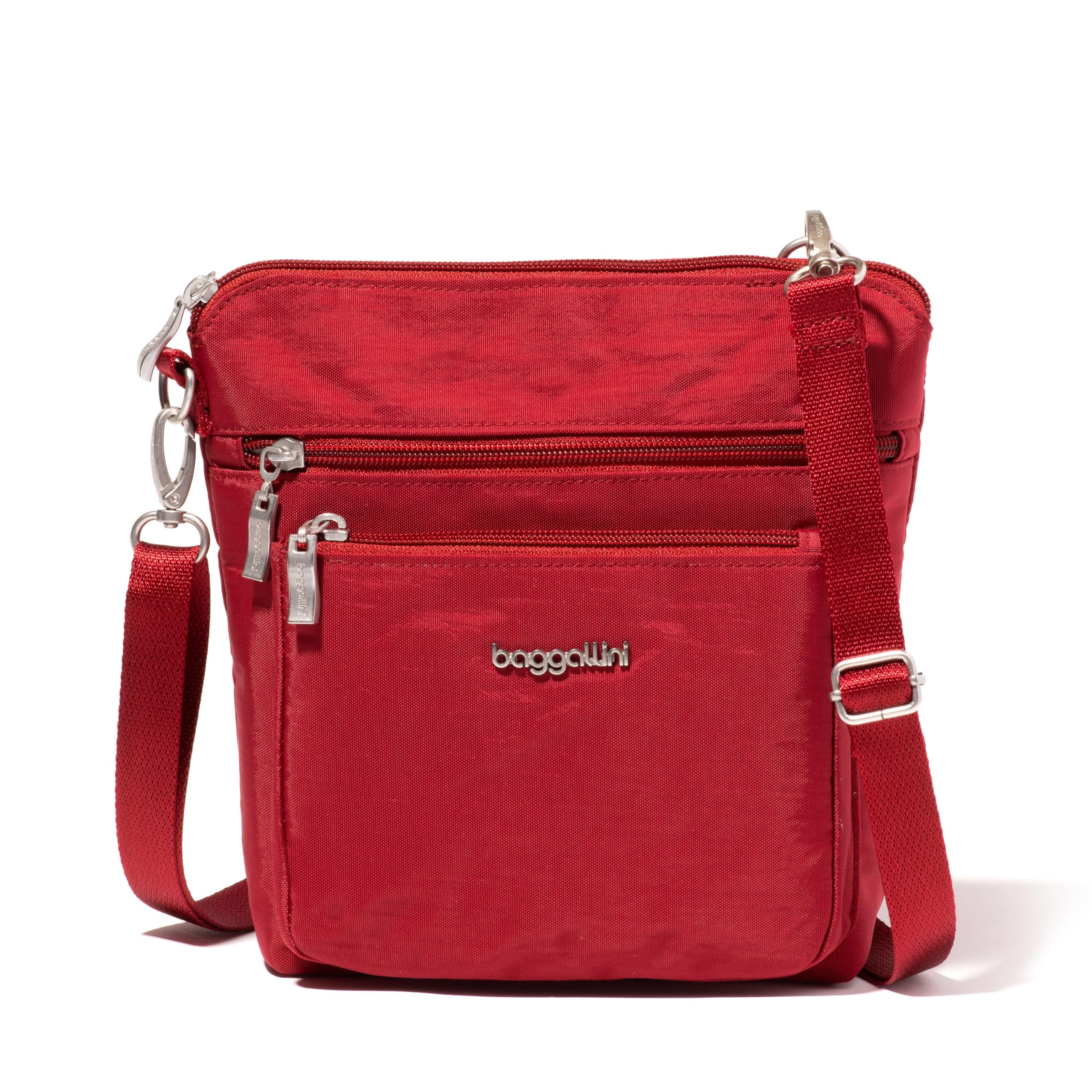 Baggallini Women's Modern Pocket Crossbody, Crimson Red Image