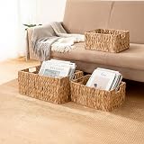 Wickerfield Woven Water Hyacinth Organiser Basket Small with Handles view 5
