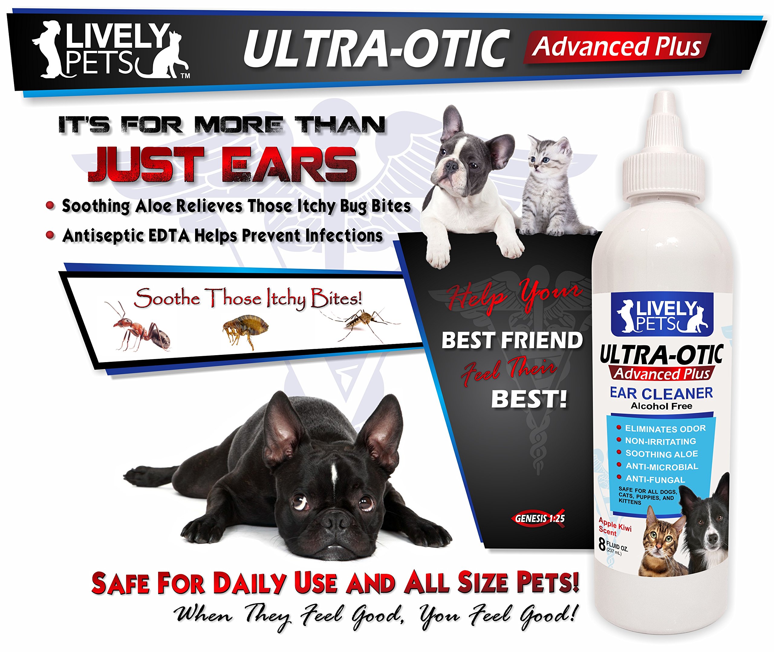UltraOtic Advanced Plus Ear Cleaner for Dogs and Cats, Reduces Ear Infections, 713057253960 eBay
