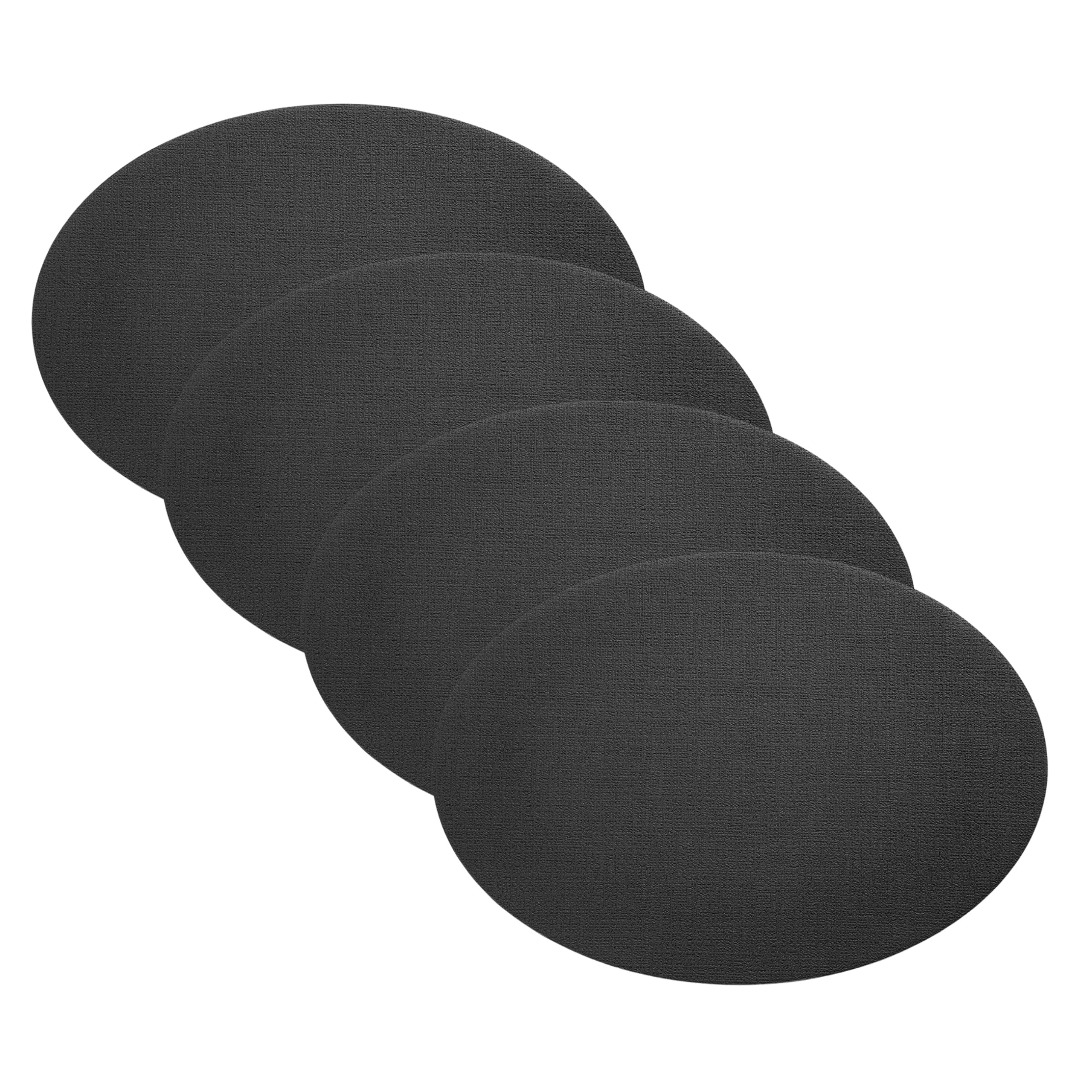 Villeroy & Boch Manufacture Rock Faux-Leather Oval Reversible Placemats, Set of 4, Black