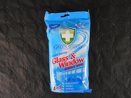 Greenshield Glass and Window Surface Wipes - Pack of 50