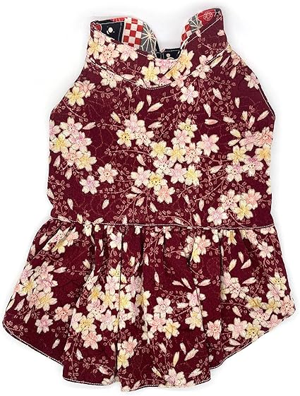Amazon 小型犬 ワンピース リバーシブル 桜 梅柄 和柄 Mサイズ No 2 ノーブランド品 ドレス ワンピース 通販