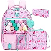 ZBAOGTW Cute Backpack for Girls Aesthetic Backpack School Backpack for Girls Backpack with Lunch Box Back to School Supplies