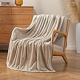 Sushing Luxury Fleece Warm Throw Blanket, Soft Lightweight Velvety Plush Throw for Couch and Bed, Cozy Comfy for All Seasons(Grain, 50×70 Inches)