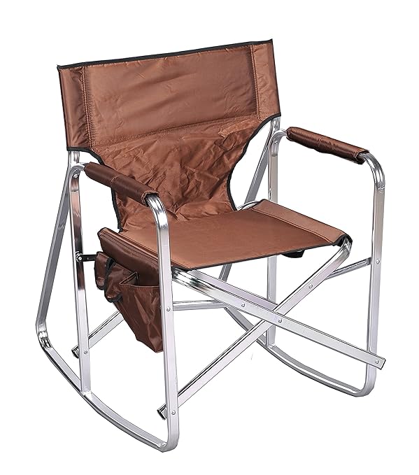 Stylish Camping SL1205BROWN Rocking Full Back Folding Director's Chair