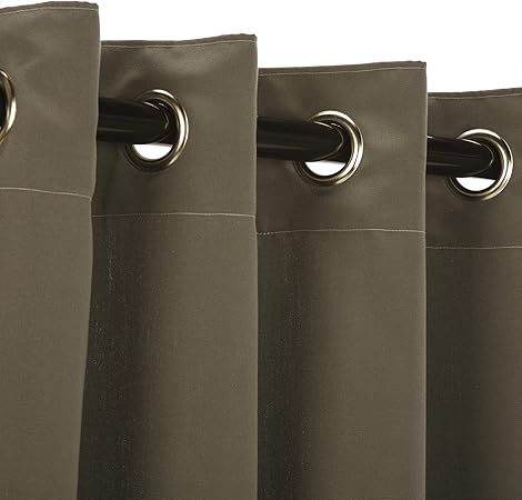 Amazon Com Sunbrella Outdoor Curtain Panel Nickel Grommet Top