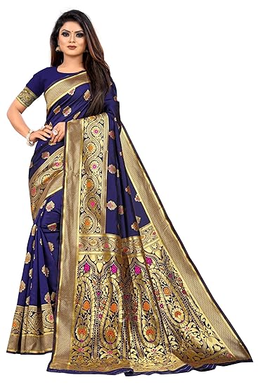 Jacquard Silk Saree With Blouse Piece