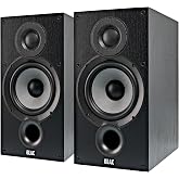ELAC Debut 2.0 B6.2 Bookshelf Speakers, Black (Pair) - 1&rdquo; Cloth Dome Tweeter &amp; 6.5&rdquo; Aramid Fiber Woofer - 2-Way Bass Reflex - Up to 35,000 Hz Response