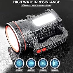 anlook Flashlight Spotlight Rechargeable, High