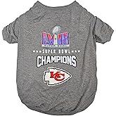 NFL 2024 Super Bowl LVIII Championship Pet Tee Shirt, Durable Sporty Pet Tee, Large. *Limited Edition NFL Champ Dog T-Shirt. Licensed NFL Football Winning Shirt for Dogs & Cats