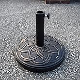 Oakland Living Antique Bronze 33 lb Round Plastic and Concrete Patio Umbrella Stand Base